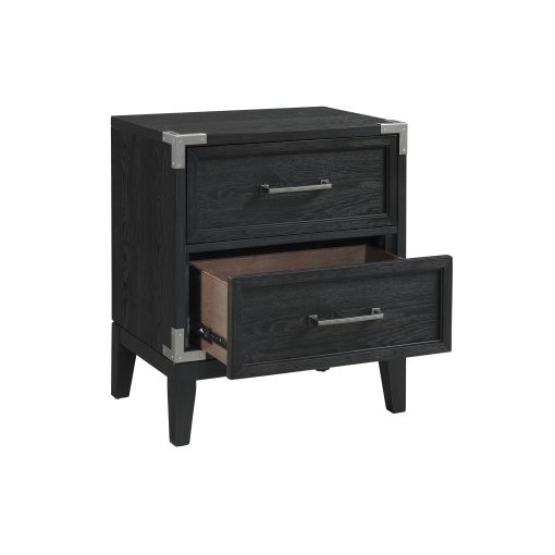 Intercon Laguna Weathered Steel Nightstand - Image 3