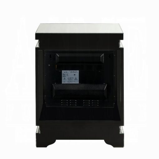 Acme Lotus Mirrored & Faux Ice Cube Crystals Fireplace - Image 4