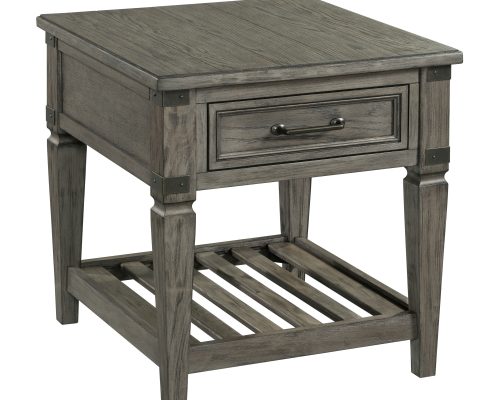 Intercon Foundry Brushed Pewter End Table