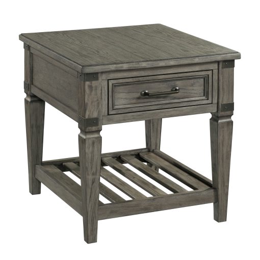 Intercon Foundry Brushed Pewter End Table