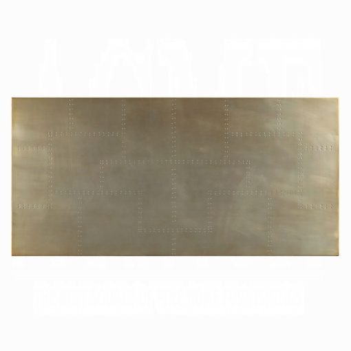 Acme Jennavieve Gold Aluminum Executive Writing Desk - Image 4