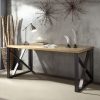Acme Jennavieve Gold Aluminum Executive Writing Desk