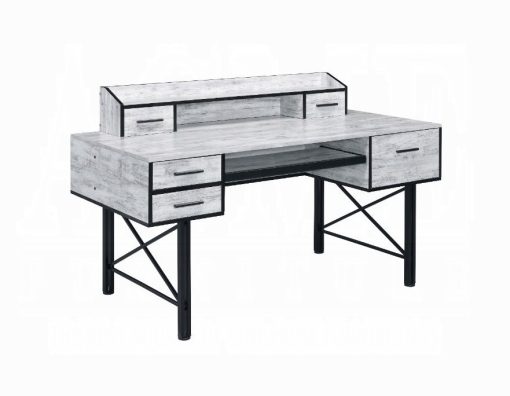 Acme Safea Antique White & Black Computer Desk - Image 2
