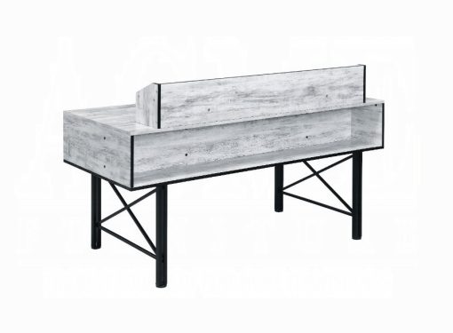 Acme Safea Antique White & Black Computer Desk - Image 4