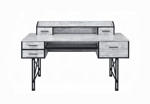 Acme Safea Antique White & Black Computer Desk - Image 6