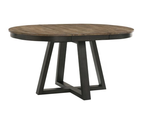 Intercon Harper Brushed Brown and Pecan Round Dining Table