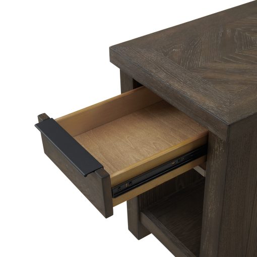 Intercon Hearst Reclaimed Chevron Chairside Table - Image 3