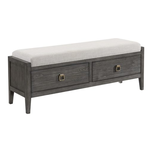 Intercon Portia Storage Brushed Brindle Bench