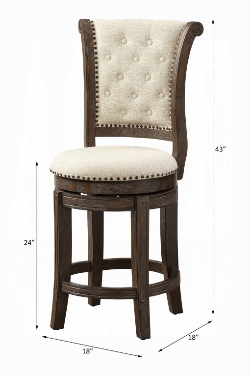 Acme Glison Counter Height Chair of Set 2 - Image 3