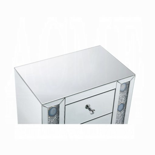Acme Sonia Mirrored & Faux Agate Stone Accent Table - Image 6