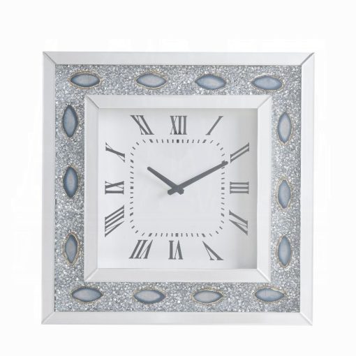 Acme Sonia Mirrored & Faux Agate Wall Clock - Image 2
