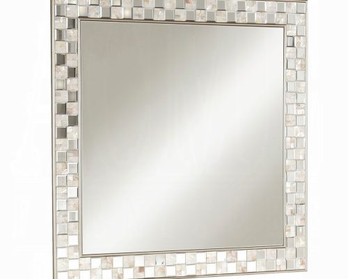 Acme Nasa Mirrored & Mother of Pearl Accent Mirror