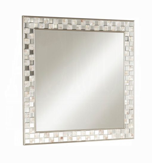 Acme Nasa Mirrored & Mother of Pearl Accent Mirror
