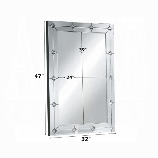 Acme Hessa Mirrored & Faux Rhinestones Accent Mirror - Image 2