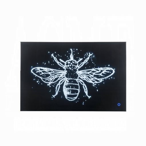 Acme Talisha Smoky Glass & Faux Crystal Butterfly Wall Art with Led - Image 3