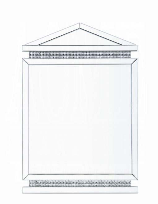 Acme Lotus Mirrored, Faux Ice Cube Crystals Accent Mirror