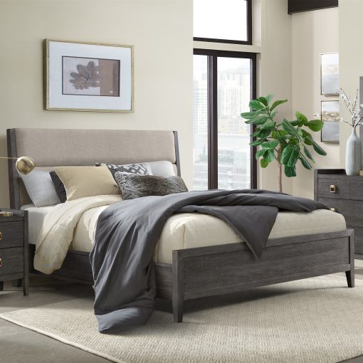 Intercon Portia Brushed Brindle Upholstered Bed - Image 4