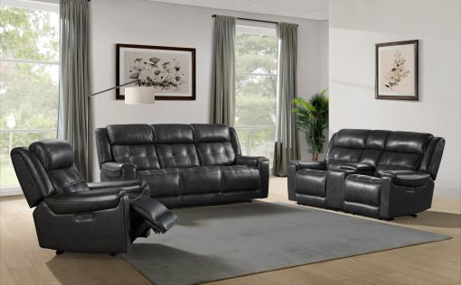 Intercon Regis Dual-Power Recliner | Baron Charcoal - Image 6