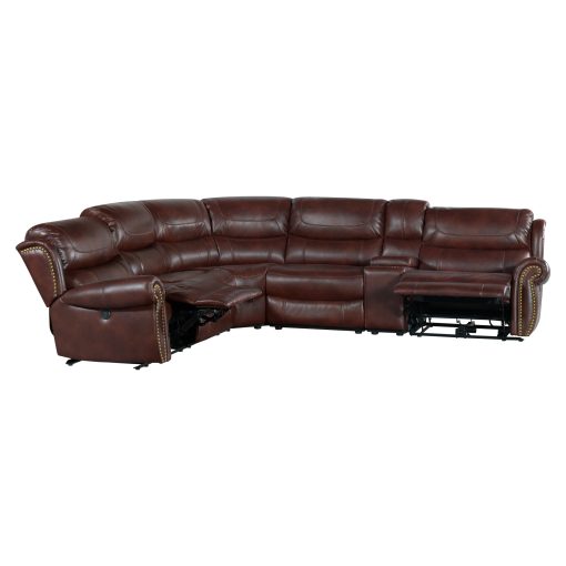 Intercon Hyde Park Sectional Set | Banner Mahogany - Image 2