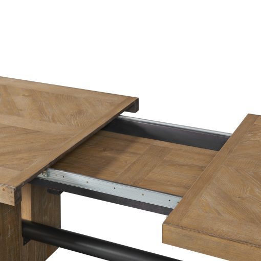 Intercon Landmark Weathered Oak Trestle Dining Table - Image 3