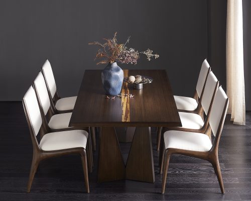 Greenington Torrey Black Walnut 84" Dining Table/Table Top with Tiger