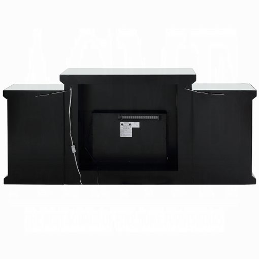 Acme Noralie Mirrored & Faux Diamonds Fireplace with LED & Bluetooth - Image 4
