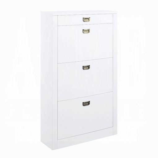 Acme Pagan White High Gloss Shoe Cabinet - Image 2