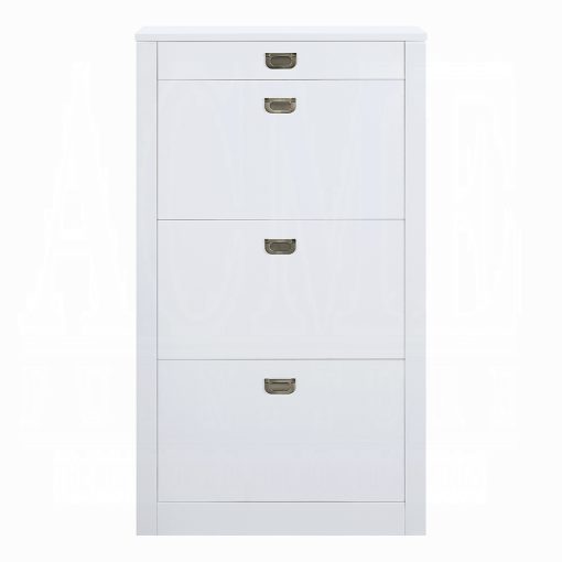 Acme Pagan White High Gloss Shoe Cabinet - Image 3