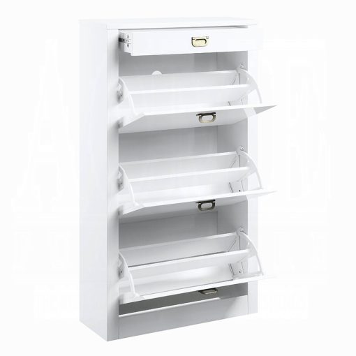 Acme Pagan White High Gloss Shoe Cabinet - Image 4