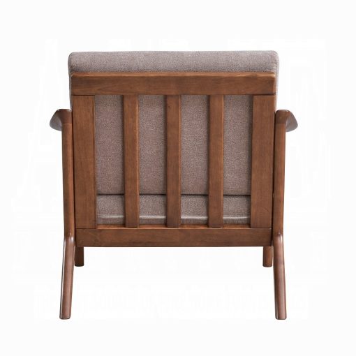 Acme Lide Light Brown Fabric & Brown Accent Chair - Image 5