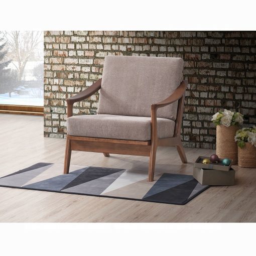 Acme Lide Light Brown Fabric & Brown Accent Chair - Image 9