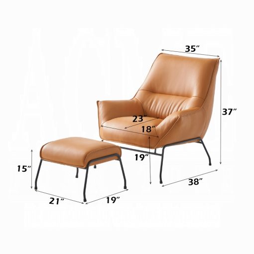 Acme Jabel Accent Chair & Ottoman - Image 9