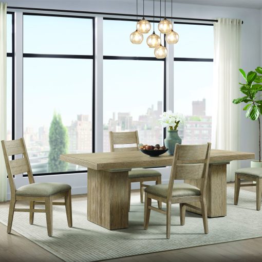 Intercon Nash Trestle Weathered Sand Dining Table - Image 5
