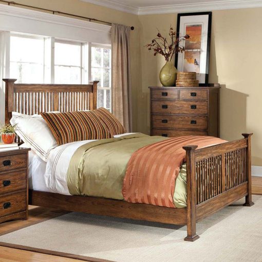 Intercon Oak Park King Slat Bed - Image 4