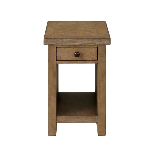 Intercon Landmark Weathered Oak Chairside Table - Image 2