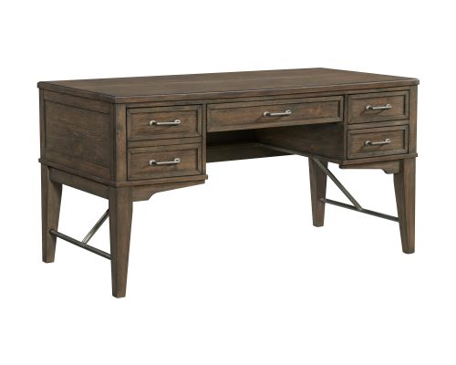 Intercon Preston Weathered Vintage Oak 58" Half Ped Desk