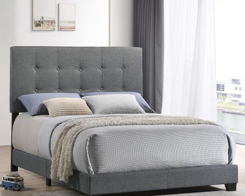 Intercon Addyson Gunmetal Upholstered Bed