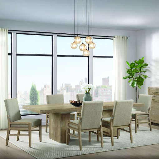 Intercon Nash Trestle Weathered Sand Dining Table - Image 6