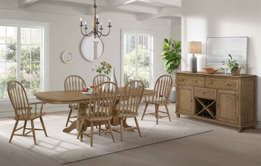 Intercon Colonial Oak Arrow Back Chair - Image 5