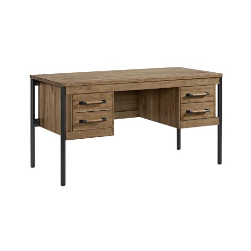 Intercon Norcross Hickory 60" Half Ped Desk