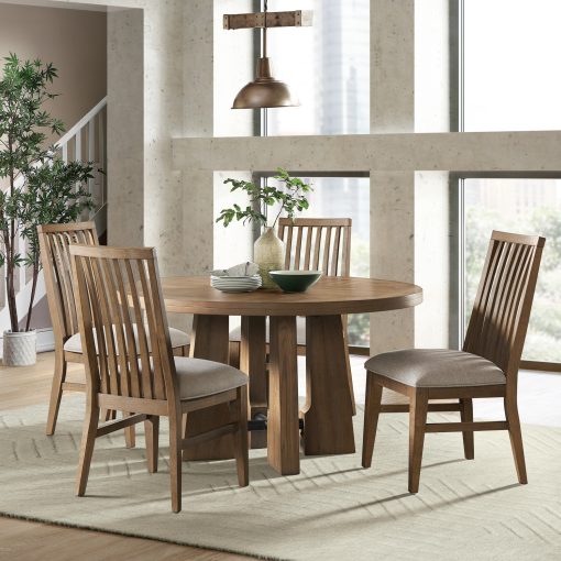 Intercon Landmark Weathered Oak Slat Chair - Image 3