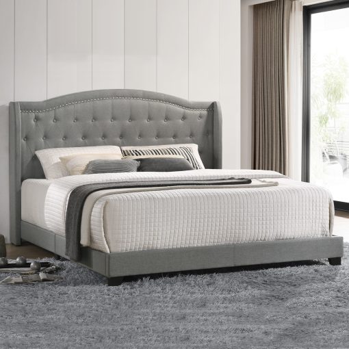 Intercon Rhyan Smoke Finish Upholstered Bed - Image 12