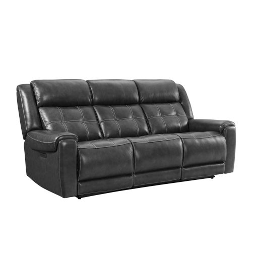 Intercon Regis Dual-Power Sofa | Baron Charcoal