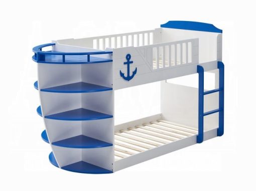 Acme Neptune Sky Blue & White Twin/Twin Bunk Bed - Image 2