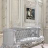 Acme Valkyrie Synthetic Leather & Antique Platinum Bench