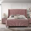 Acme Salonia Pink Velvet Bed