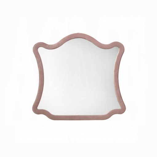 Acme Salonia Pink Velvet Mirror - Image 2