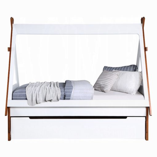 Acme Loreen Oak & White Twin Bed - Image 3