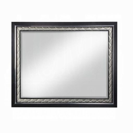 Acme Nicola Silver Synthetic Leather & Black Mirror - Image 3