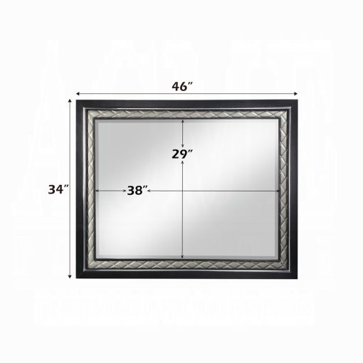 Acme Nicola Silver Synthetic Leather & Black Mirror - Image 4